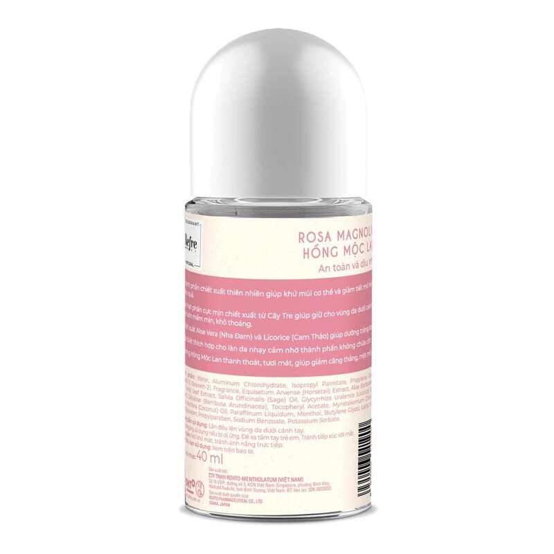 Lăn Khử Mùi Refre Natural Hồng Mộc Lan 40ml