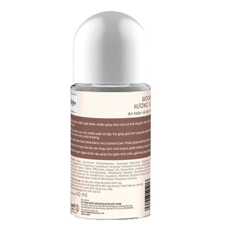 Lăn Khử Mùi Refre Natural Hương Gỗ 40ml