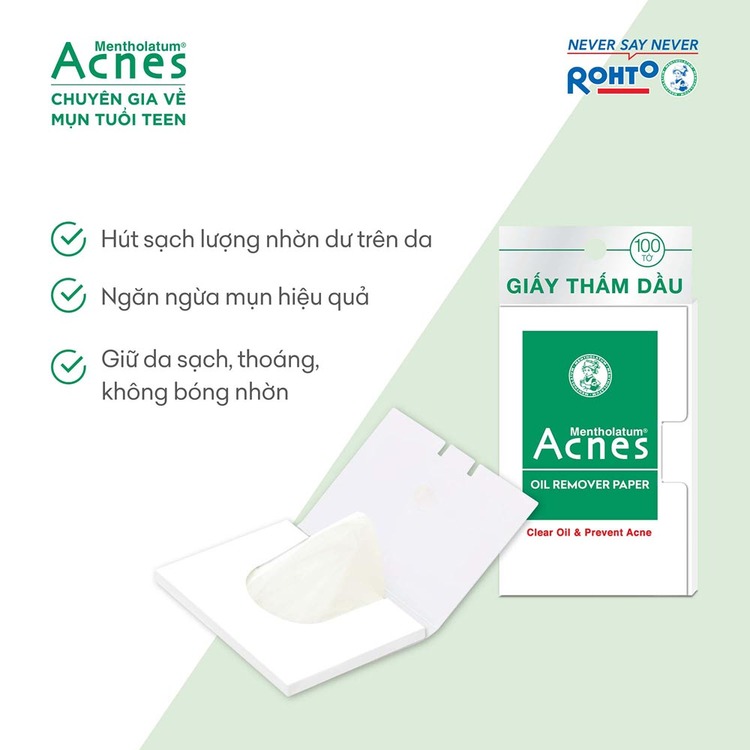 Giấy Thấm Dầu Acnes Oil Remover Paper 100 PCS 