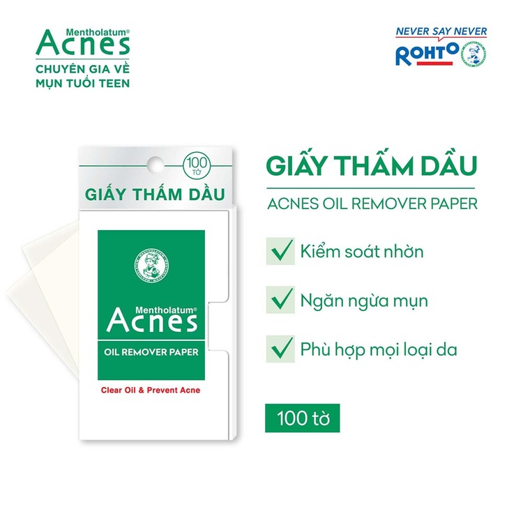 Giấy Thấm Dầu Acnes Oil Remover Paper 100 PCS 