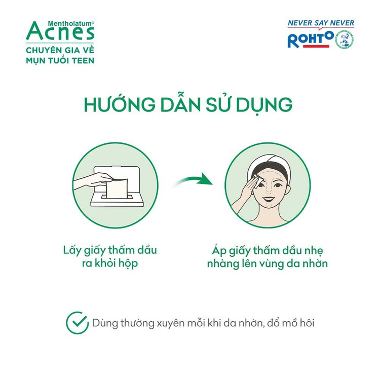 Giấy Thấm Dầu Acnes Oil Remover Paper 100 PCS 