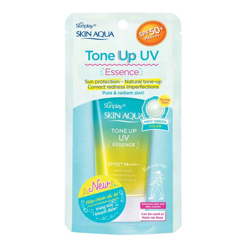Tinh Chất Chống Nắng Sunplay Skin Aqua Tone Up UV Essence Mint Green Hiệu Chỉnh Tông Da 50g