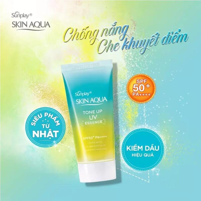 Tinh Chất Chống Nắng Sunplay Skin Aqua Tone Up UV Essence Mint Green Hiệu Chỉnh Tông Da 50g