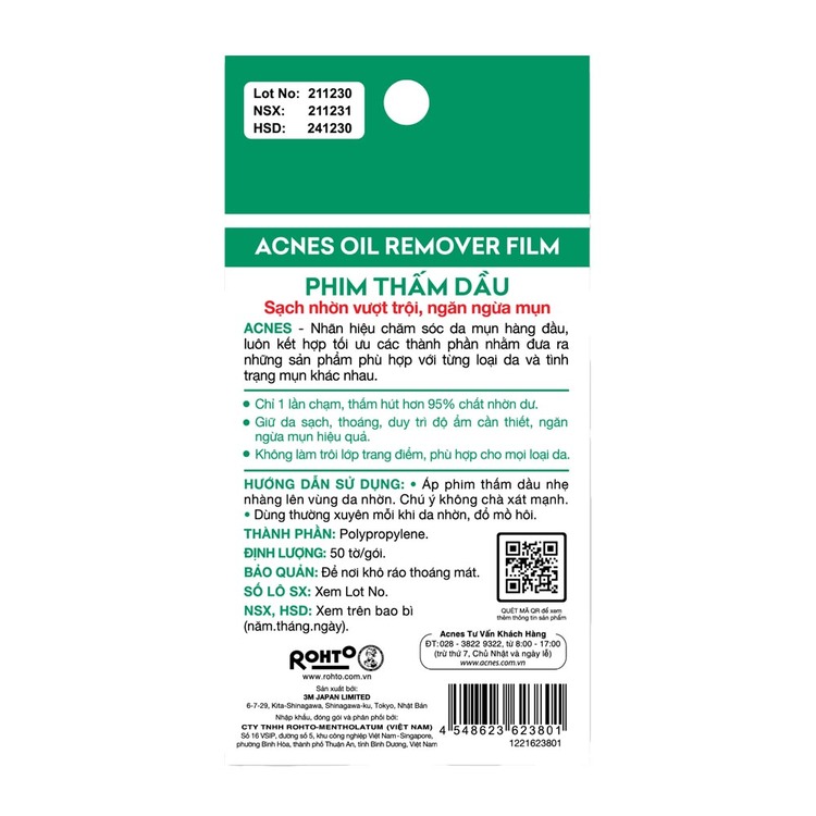 Phim Thấm Dầu Acnes 50 PCS