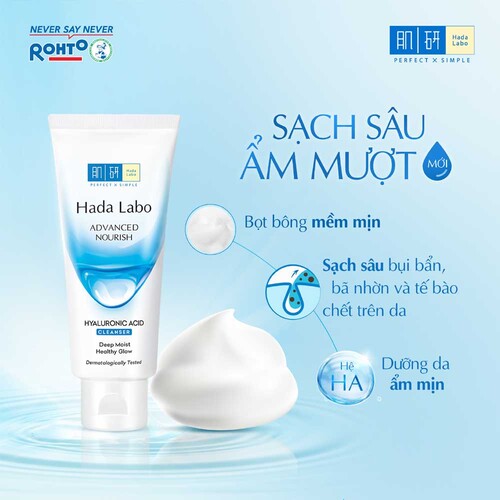 Sữa Rửa Mặt Hada Labo Advanced Nourish Dưỡng Ẩm 80g