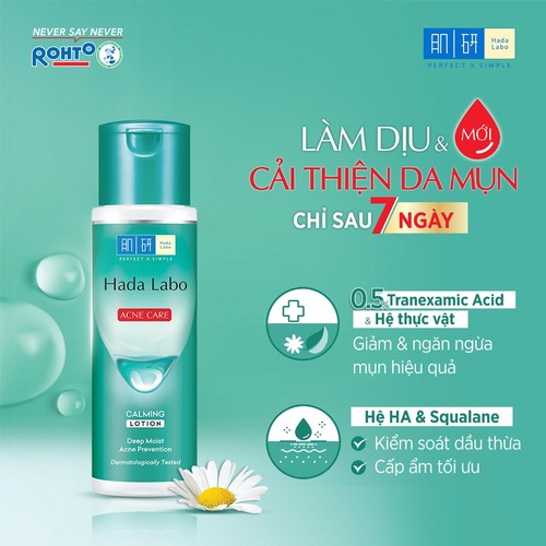Dung Dịch Hada Labo Acne Care Calming Lotion Dưỡng Ẩm Cho Da Mụn 170ml