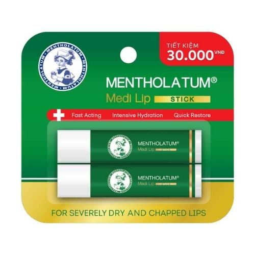 Bộ Sản Phẩm Son Dưỡng Rohto Chuyên Biêt Cho Môi Khô, Nứt Nẻ 4.3gx2