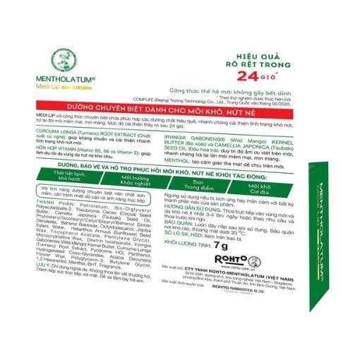 Sáp Dưỡng Rohto Chuyên Biệt Cho Môi Khô, Nứt Nẻ 7g