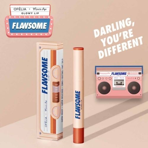 Son Bút Chì Miracle Apo x Ofélia Flawsome Glowy Lip 2g - 17 Nâu Cam Đất