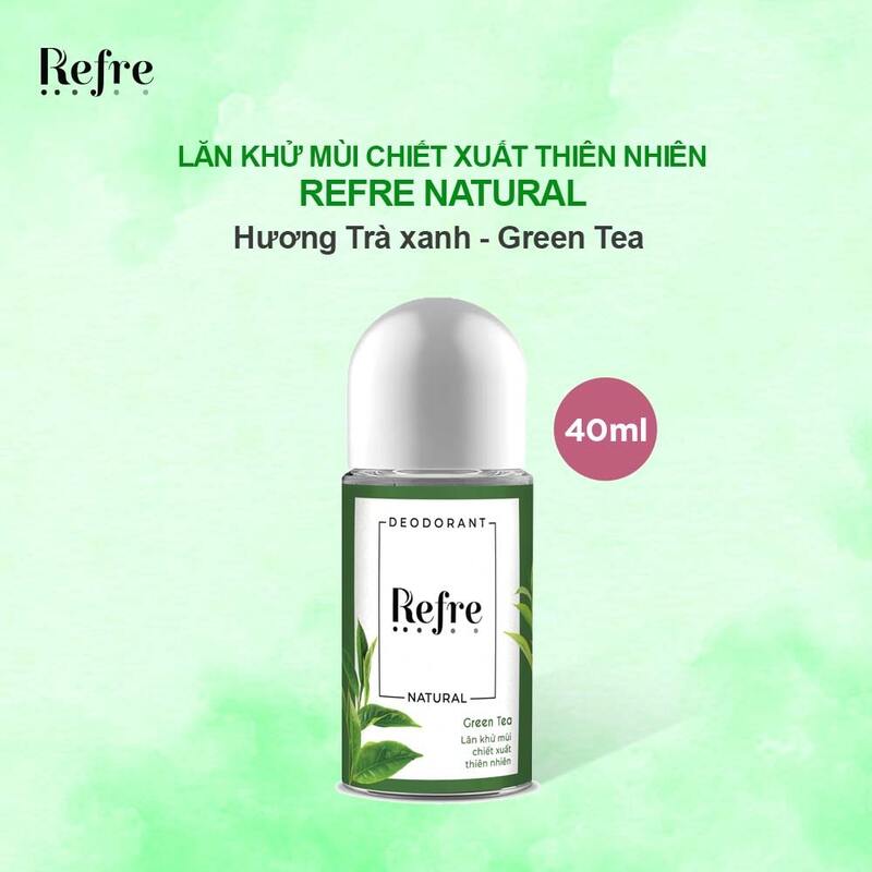 Lăn Khử Mùi Refre Natural Green Tea 40ml