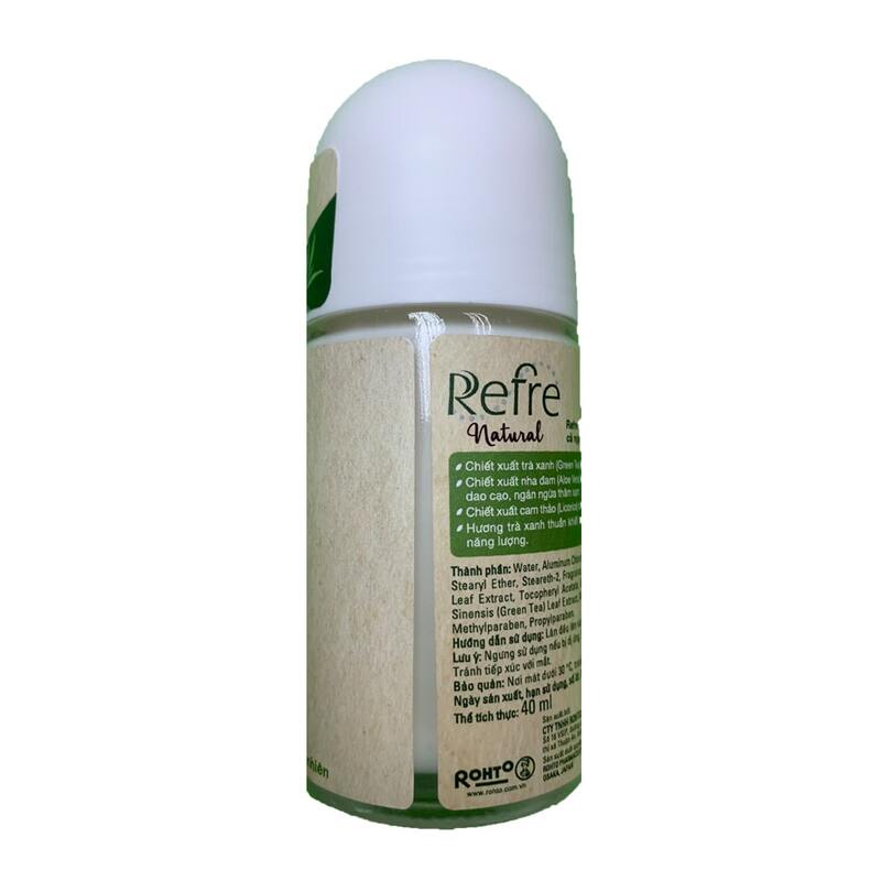 Lăn Khử Mùi Refre Natural Green Tea 40ml