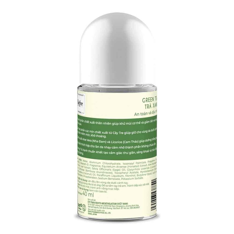 Lăn Khử Mùi Refre Natural Green Tea 40ml