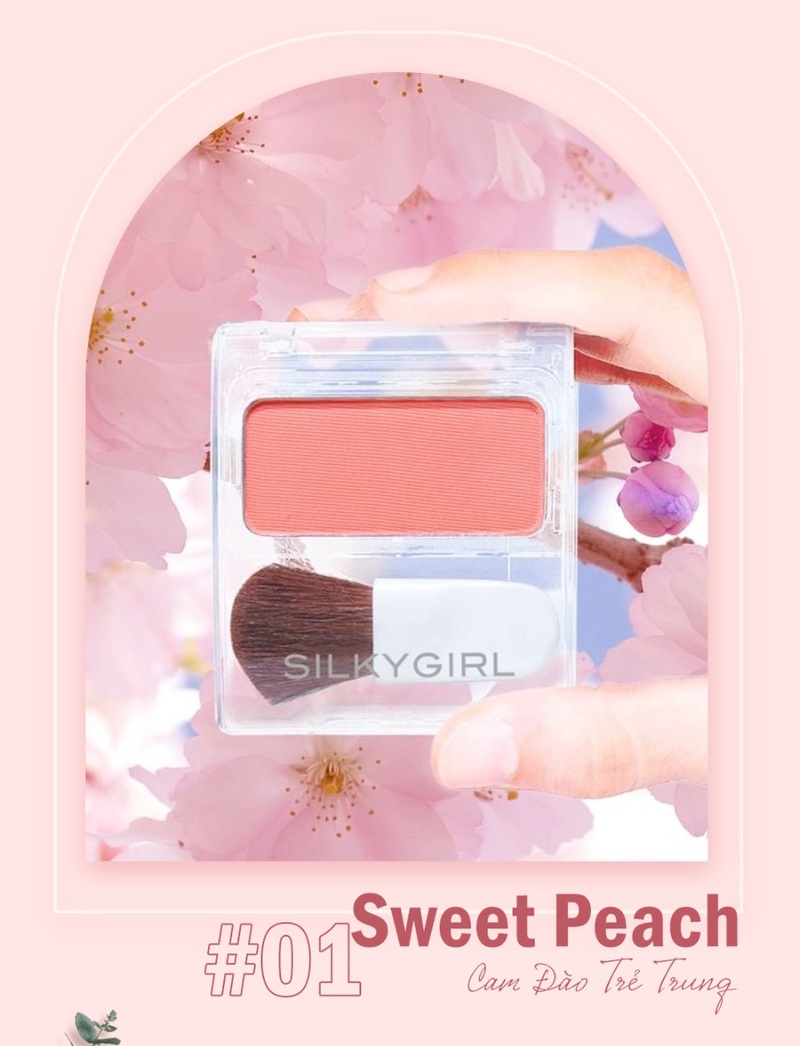 Phấn Má Silkygirl Blush Hour 01 Sweet Peach Cam Đào Trẻ Trung