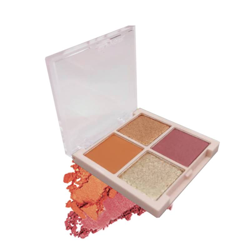 Phấn Mắt Silkygirl Full Bloom Shadow Quad 4 Ô Có Nhũ 02 Poppy Haze