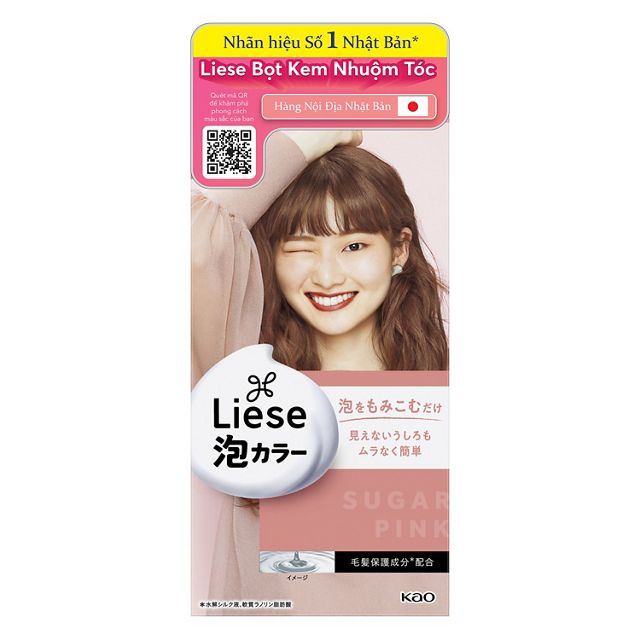 Thuốc Nhuộm Tóc Kao Liese Prettia Nhật Bản Tạo Bọt Nâu Hồng 108ml