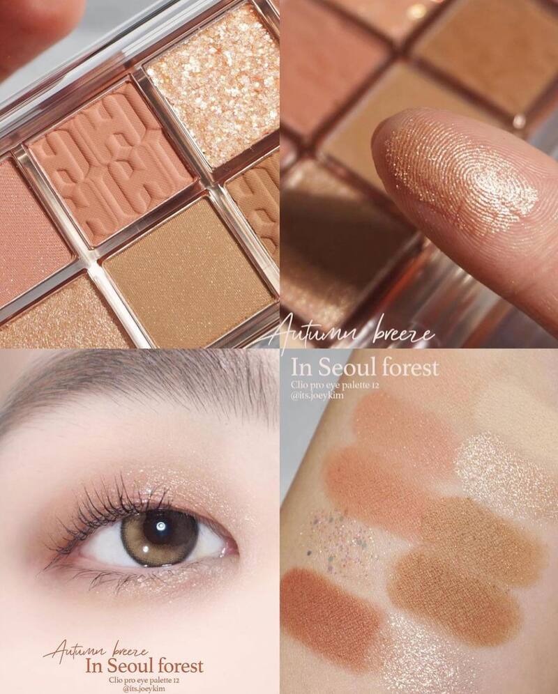 Phấn Mắt Clio Pro Eye Palette 12 Autumn Breeze In Seoul Forest