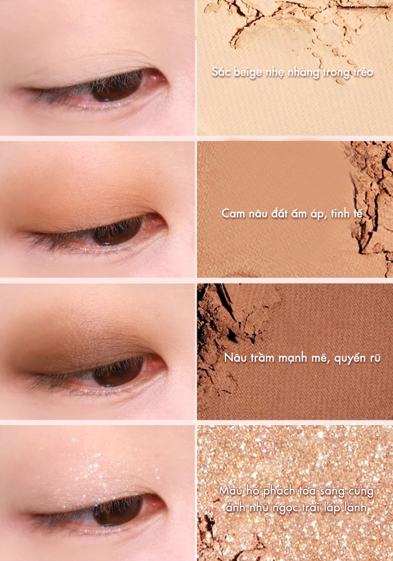 Phấn Mắt Silkygirl Full Bloom Shadow Quad 4 Ô Có Nhũ 01 Dazzling Lily