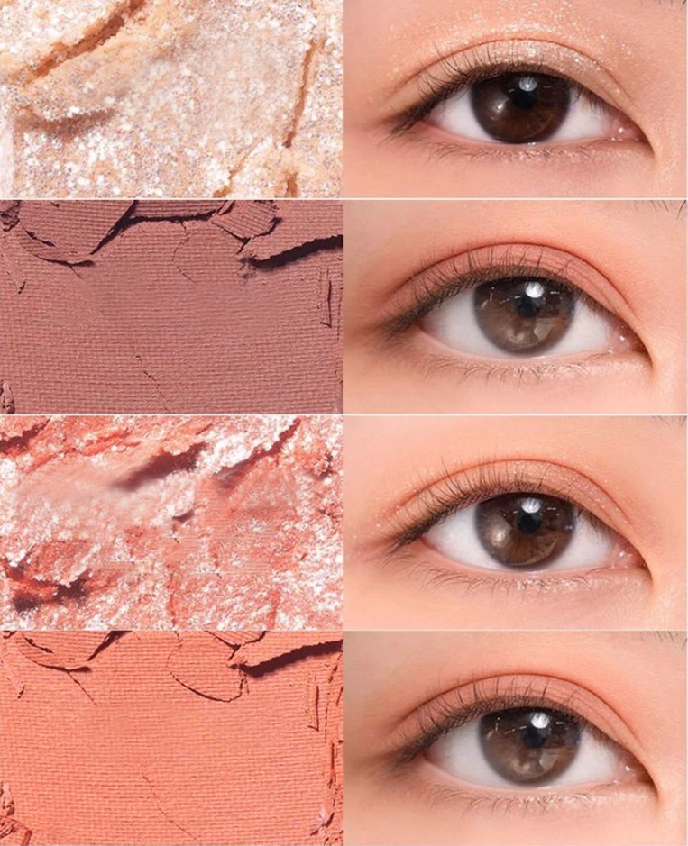 Phấn Mắt Silkygirl Full Bloom Shadow Quad 4 Ô Có Nhũ 02 Poppy Haze