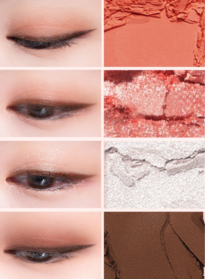 Phấn Mắt Silkygirl Full Bloom Shadow Quad 4 Ô Có Nhũ 04 Peony Flush