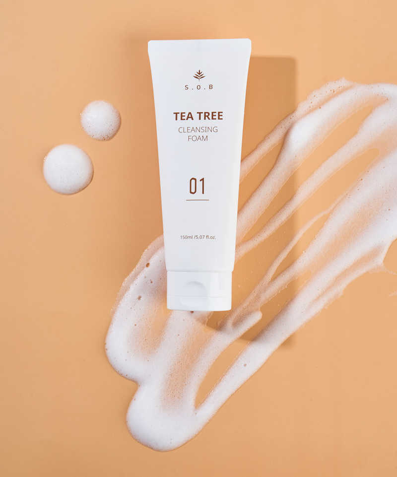 Sữa Rửa Mặt S.O.B Tea Tree Cleansing Foam Làm Sạch Sâu Và Giảm Mụn 150ml