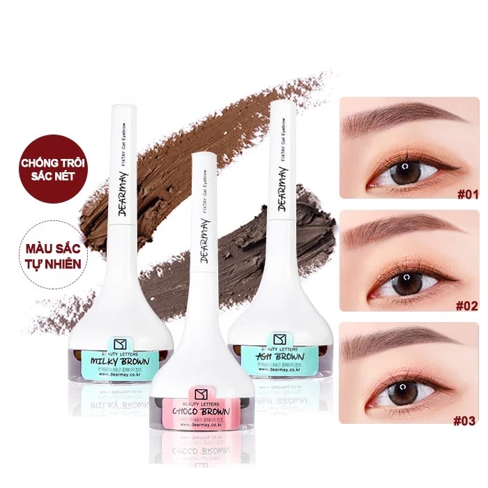 Gel Kẻ Mày Dearmay Fixtay Gel Ash Brown 3.6g