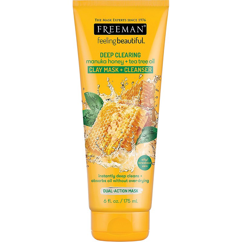 Mặt Nạ Đất Sét Freeman Deep Clearing Manuka Honey + Tea Tree Oil Clay Mask + Cleanser Mật Ong Manuka & Dầu Tràm Trà 175ml