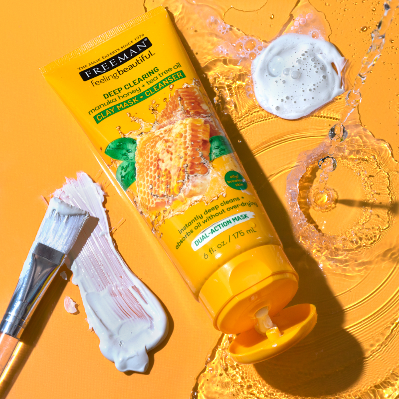 Mặt Nạ Đất Sét Freeman Deep Clearing Manuka Honey + Tea Tree Oil Clay Mask + Cleanser Mật Ong Manuka & Dầu Tràm Trà 175ml