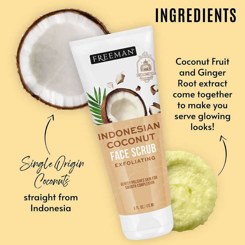 Tẩy Tế Bào Chết Da Mặt Freeman Exfoliating Indonesian Coconut Face Scrub Dừa Indonesia & Đường 175ml