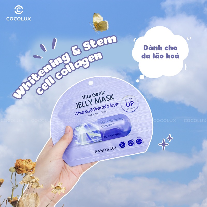 Mặt Nạ Banobagi Vita Genic Jelly Mask Whitening & Stem Cell Collagen 1 PCS 30g 