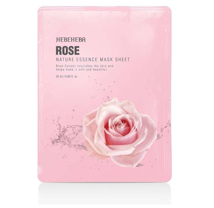 Mặt Nạ Hebeheba Rose Nature Essence Mask Sheet Hoa Hồng 1 PCS
