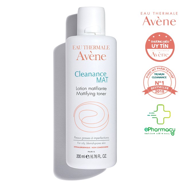Nước Hoa Hồng Avene Cleanance Mat Mattifying Giảm Bóng Nhờn Cho Da Nhờn Mụn 200ml