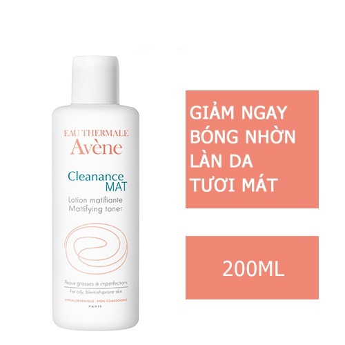 Nước Hoa Hồng Avene Cleanance Mat Mattifying Giảm Bóng Nhờn Cho Da Nhờn Mụn 200ml
