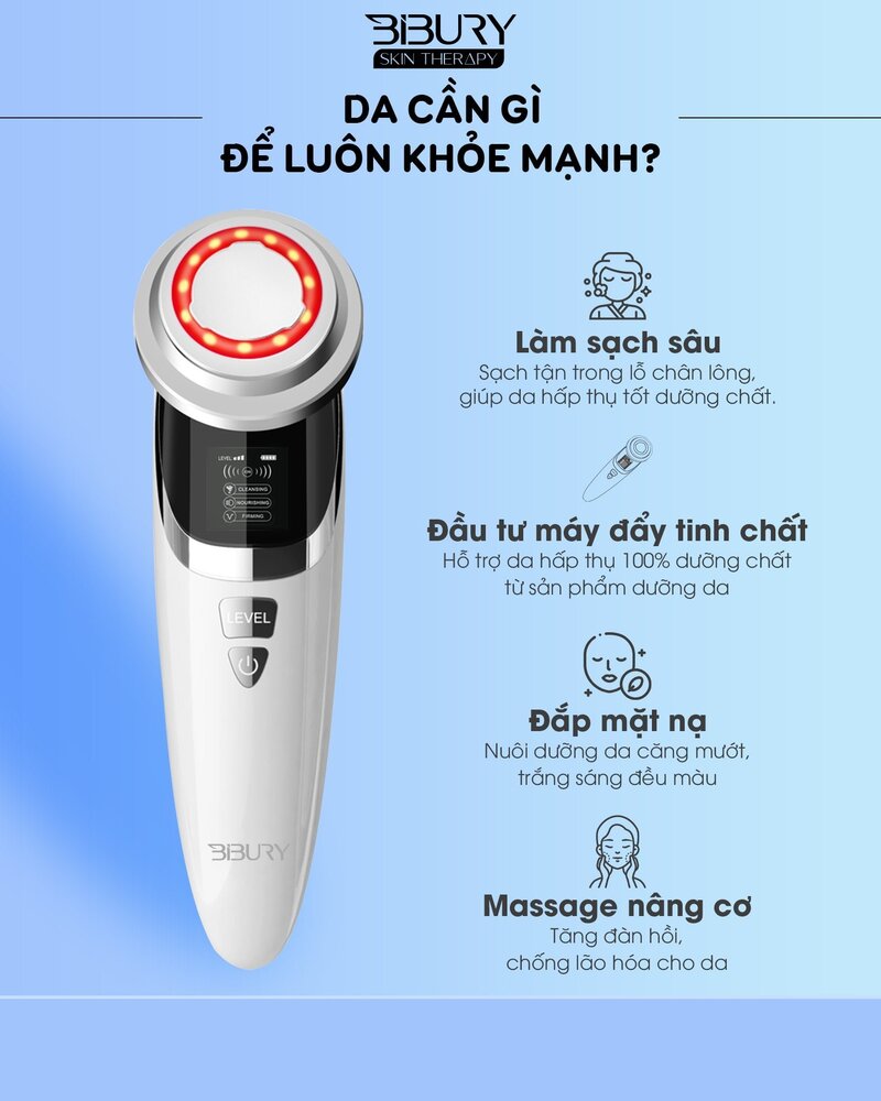 Máy Đẩy Tinh Chất Bibury Skin Therapy Facial Massage Device