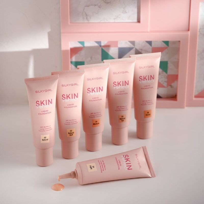 Kem Nền Silkygirl Skin Perfect Liquid Foundation SPF 30/PA+++ 02 Natural Màu Tự Nhiên 25ml