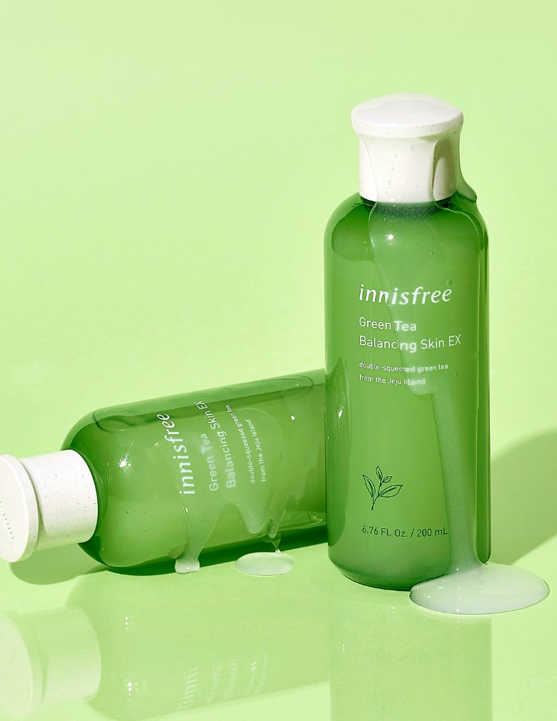 Nước Hoa Hồng Innisfree Green Tea Balancing Skin EX Cho Da Dầu Mụn, Hỗn Hợp 200ml