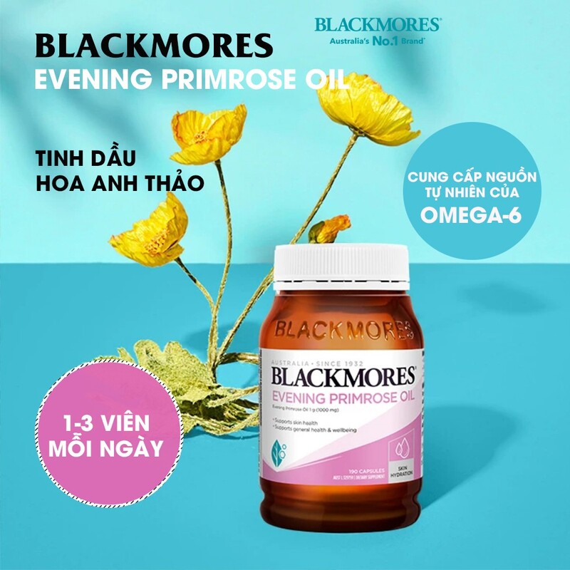 Viên Uống Blackmores Evening Primrose Oil Tinh Dầu Hoa Anh Thảo 190 PCS