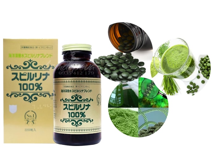 Viên Uống Spirulina Tảo Biển Xoắn Nhật 2200 Viên