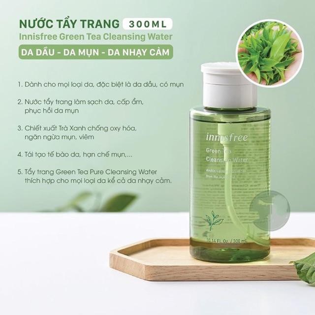 Nước Tẩy Trang  Innisfree Green Tea Cleansing Water 300ml