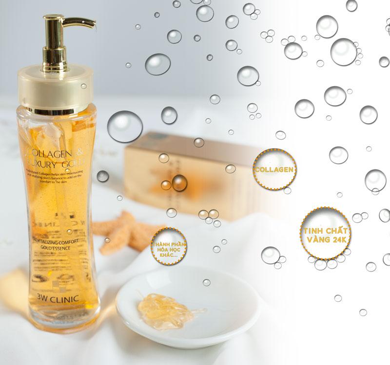 Tinh Chất 3W Clinic Collagen & Luxury Gold Làm Mịn Da, Ngăn Ngừa Lão Hóa 150ml