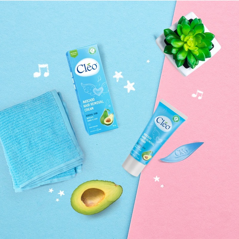 Kem Tẩy Lông Cléo Avocado Hair Removal Cream Normal Skin Màu Xanh 25g