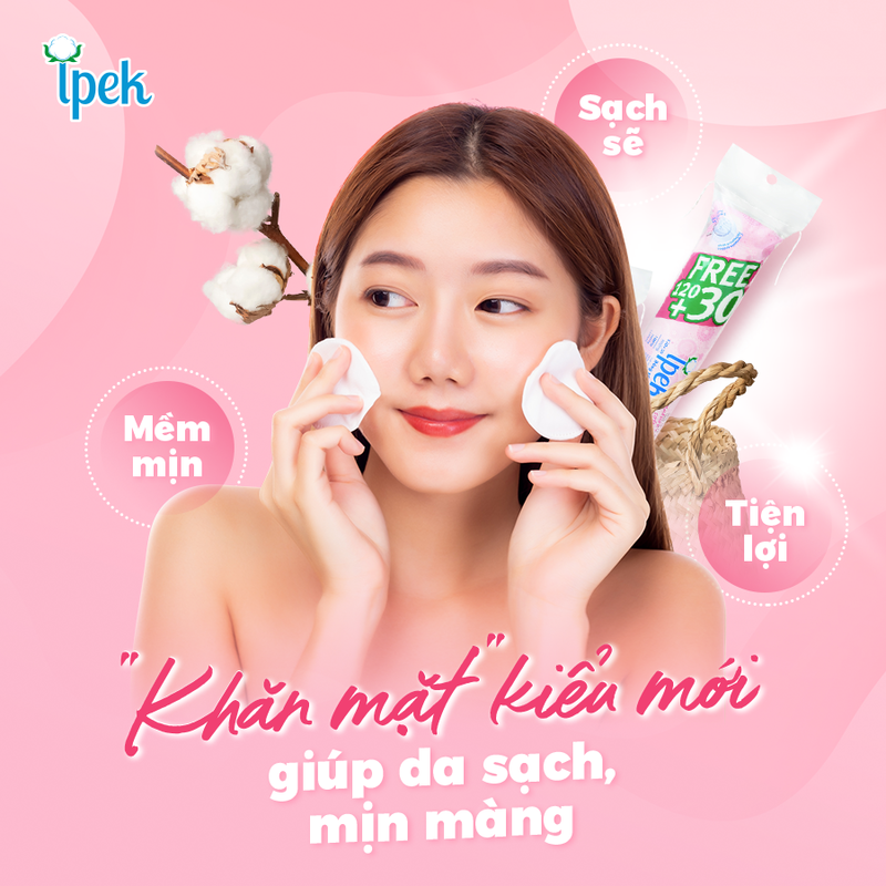 Bông Tẩy Trang Ipek Cotton Pads 150 PCS