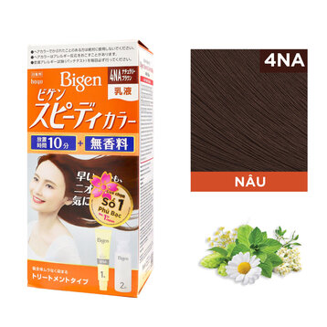 Kem Nhuộm Tóc Phủ Bạc Bigen Speedy Color Milky Màu Nâu 80g
