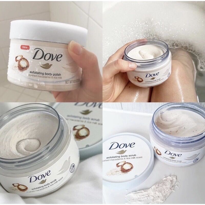 Tẩy Tế Bào Chết Body Dove Exfoliating Body Polish Hoa Oải Hương & Sữa Dừa 298g