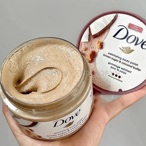 Tẩy Tế Bào Chết Body Dove Exfoliating Body Polish Đường Nâu & Bơ Dừa 298g