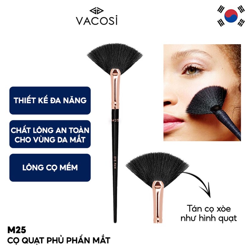 Cọ Phủ Vacosi M25 Dạng Quạt Nhỏ