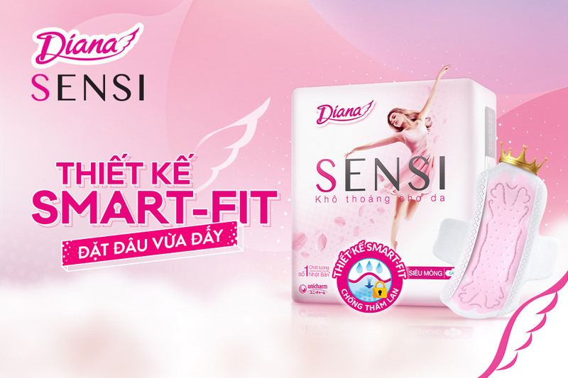 Băng Vệ Sinh Diana Sensi Siêu Mỏng Cánh 8 PCS