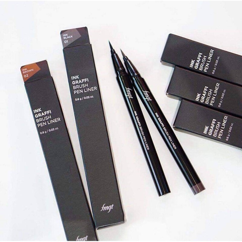 Dạ Kẻ Mắt The Face Shop Ink Graffi Brush Pen Liner Màu Nâu
