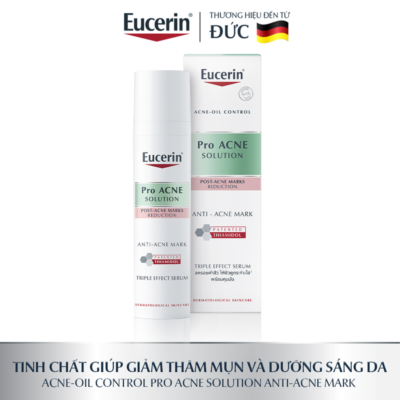 Bộ Sản Phẩm Eucerin Pro ACNE Solution Triple Effect Serum + Toner Giúp Giảm Thâm Mụn & Dưỡng Sáng Da