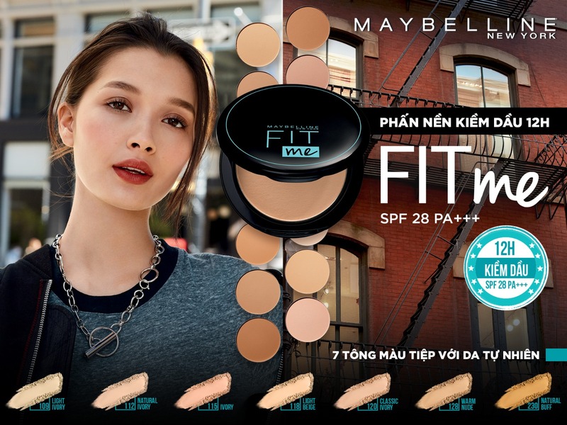 Phấn Nén Maybelline FIT ME Kiềm Dầu 16h - 109