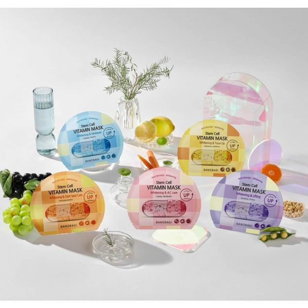 Mặt Nạ Banobagi Stem Cell Vitamin Mask Whitening and Moisture Dưỡng Sáng Và Cấp Ẩm Cho Da 30g (Xanh)